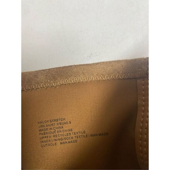 JUST FAB Khloy Stretch Stiletto Booties Tan Slip On Size 9.5 New With Box - Picture 11 of 12